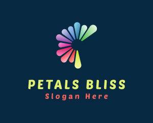 Color Rainbow Petals logo design