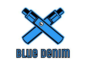 Blue Mechanical Vape logo design