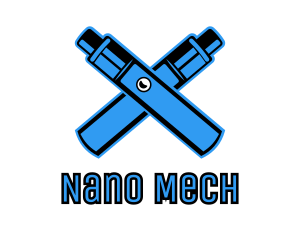 Blue Mechanical Vape logo design