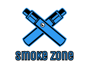 Blue Mechanical Vape logo design