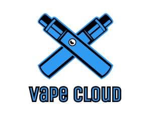 Blue Mechanical Vape logo design