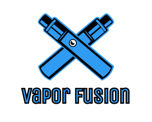 Blue Mechanical Vape logo design