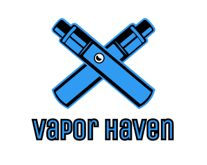 Blue Mechanical Vape logo design