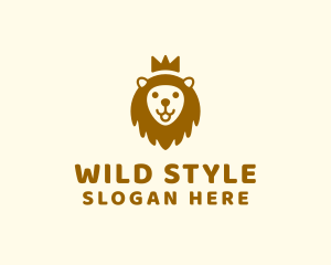 Wild Lion Crown  logo design