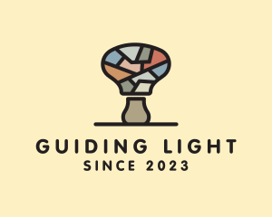 Stained Glass Boho Lamp  logo design