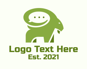 Farmhouse - Green Ram Chat logo design