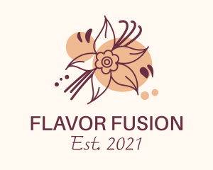 Cinnamon Flower Spice logo design