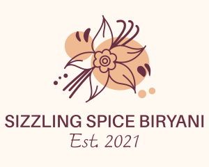 Cinnamon Flower Spice logo design