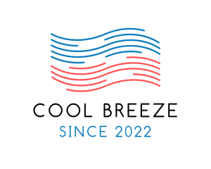 Heating Cooling Airflow Breeze logo design