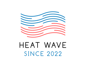 Heating Cooling Airflow Breeze logo design