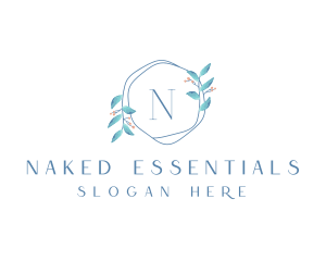 Organic Floral Feminine Cosmetics logo design