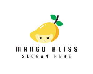 Angry Mango Face logo