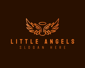 Angel Wing Halo  logo design