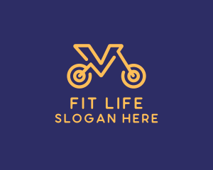 Bike Letter V Logo