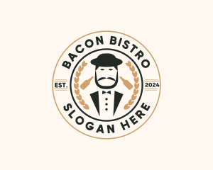 Bistro Bartender Waiter logo design