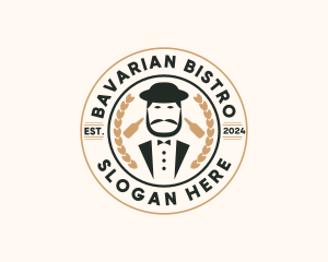 Bistro Bartender Waiter logo design