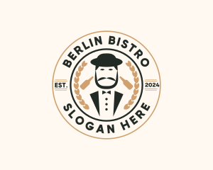 Bistro Bartender Waiter logo design