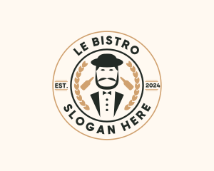 Bistro Bartender Waiter logo design