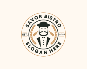 Bistro Bartender Waiter logo design