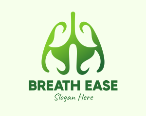 Green Natural Lungs logo design