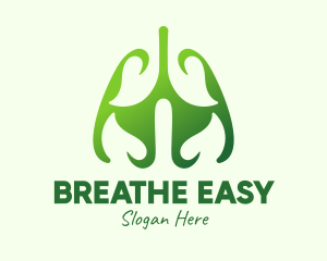 Green Natural Lungs logo design