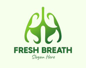 Green Natural Lungs logo design