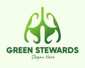 Green Natural Lungs logo design