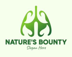 Green Natural Lungs logo design