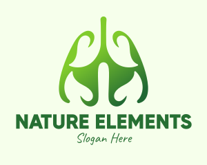 Green Natural Lungs logo design