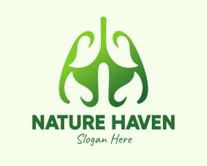 Green Natural Lungs logo design