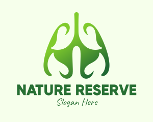 Green Natural Lungs logo design