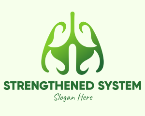 Green Natural Lungs logo design