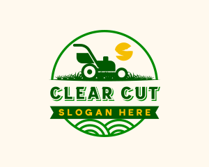 Lawn Mower Gardening logo design