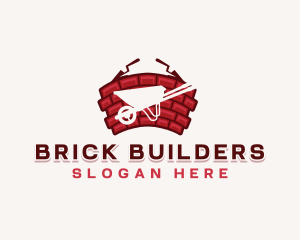 Brick Wheelbarrow Construction logo design