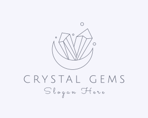 Gemstone Moon Jewelry logo design