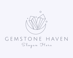 Gemstone Moon Jewelry logo design