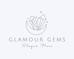 Gemstone Moon Jewelry logo design