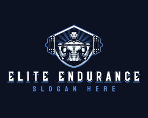 Gym Workout Powerlifting logo design