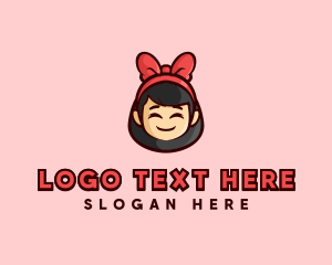 Hair Ribbon Girl Logo