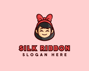 Hair Ribbon Girl logo design