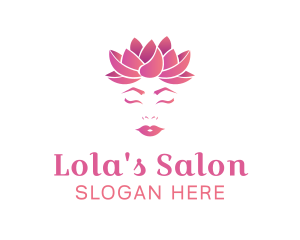 Face Beauty Salon Lotus logo design