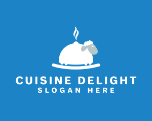 Sheep Cuisine Cloche logo design