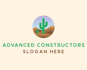 Cactus Desert Sand Dunes logo design