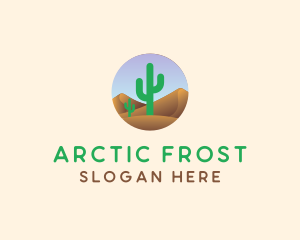 Cactus Desert Sand Dunes logo design