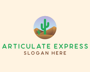 Cactus Desert Sand Dunes logo design