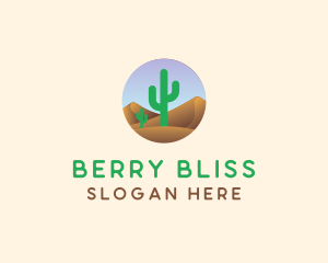 Cactus Desert Sand Dunes logo design