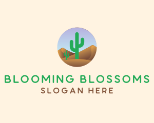 Cactus Desert Sand Dunes logo design