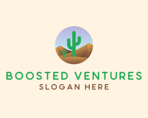 Cactus Desert Sand Dunes logo design