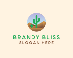 Cactus Desert Sand Dunes logo design