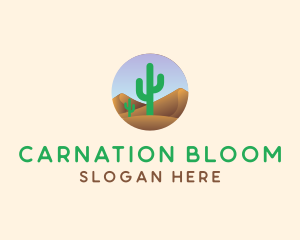 Cactus Desert Sand Dunes logo design